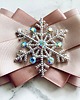 broszki Brosza z okazałą śnieżynką / gwiazdką z kryształków New 5