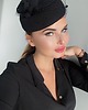 fascynatory Toczek filcowy Rosa / fascynator czarny 9