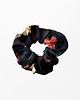 gumki do włosów Gumka frotka scrunchie róże czarna 1