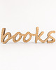 napisy dekoracyjne i tabliczki Drewniany napis books, dębowy, z drewna 1