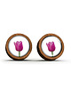kolczyki drewniane Kolczyki drewniane - Tulipan - sztyfty 1
