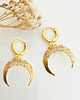 kolczyki pozłacane Kolczyki półksiężyce , złoty róg , księżyc 1