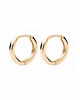 kolczyki srebrne Kolczyki "Simple Circles" koła 11mm - srebro 925 pozłacane 1