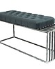 ławki Ławka Metalowa Loft Siedzisko Pikowane Grafit LPM-18 1