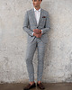 marynarki męskie Marynarka męska do zestawu męska segrate szary slim fit 4