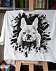 t-shirty męskie Męska koszulka, portret Buldoga Francuskiego 2