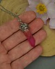 wisiory Wisiorek talizman różowy kryształ górski wire wrapping 5