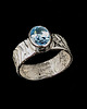 pierścionki srebrne Pierścionek light blue topaz 2