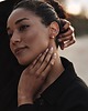 kolczyki srebrne Kolczyki srebrne TRI midi AMBER / glossy silver earrings 3