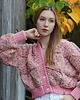 swetry damskie  Różowy sweter z wełną merino 1
