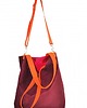 torby na ramię Torba hobo XXL - oberżyna, pomarańcz 1