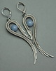 kolczyki wire wrapping Błękitne kolczyki skrzydła angelit wire wrapping 1