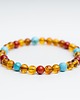 bransoletki z kamieni naturalnych Bransoletka z bursztynu, turkusu, koral 1