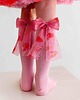 rajstopy i skarpetki dla dziewczynki Candy Bow - Różowe z serduszkiem - dziewczęce podkolanówki 1