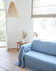 koce i narzuty Narzuta na kanapę heavy linen DUSTY BLUE 1