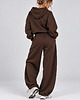 komplety damskie Dres Hoodie + Baggy 2W1 CHOCOLATE BROWN 3