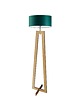 lampy podłogowe Drewniana lampa stojąca do salonu w stylu skandynawskim BALI GOLD 2