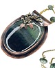 wisiory Naszyjnik z zielonym agatem w secesyjnej oprawie 1