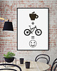 plakaty Plakat z rowerem. Rower + kawa = :-) 1