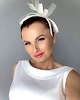 Ślubne ozdoby do włosów Fascynator ślubny okazjonalny ecru lub biały 6