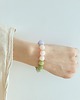 bransoletki z kamieni naturalnych Bransoletka SPRING  jadeit, zieleń, lila, róż, duże kulki 4