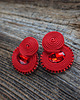 kolczyki soutache Czerwone kolczyki soutache 2