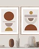 plakaty DWA PLAKATY boho geometryczne mid century 3