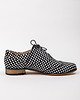 półbuty damskie Skórzane półbuty jazzówki Zapato model 246 czarna szachownica 2