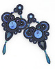 kolczyki soutache Kobaltowo - granatowe wieczorowe kolczyki 2