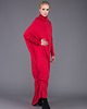 sukienki midi damskie Mia red side knot dressi 1