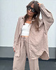 koszule damskie  Koszula Calm oversize Taupe 6