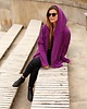 bluza z kapturem damska Peleryna MKTP purpurowy 4
