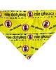 ubranka dla zwierząt Bandana ostrzegawcza dla psa XL na gumce - NIE DOTYKAJ - żółta 1