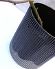wazony wazon ceramiczny czarno-szary- niski 2