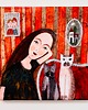 kafle i panele Kafle ceramiczne - portret kobieta 1
