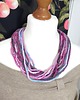 kolie 5914 Naszyjnik handmade w odcieniach różu i fioletu 5