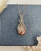 wisiory Naszyjnik Rodonit stal chirurgiczna wisiorek handmade wirewrapping 1