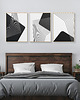 plakaty Czarno-białe plakaty geometryczne, minimalistyczne, do salonu, sypialni. 1