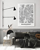 plakaty Plakat Budapeszt - mapa 2