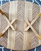 stoliki kawowe Oval Chevron - Dębowy stolik kawowy z mozaiką chevron 4