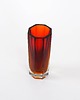 wazony Wazon szklany czerwony, czeski design, lata 60, produkcja: Czechy 3