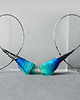 kolczyki wire wrapping Srebrne kolczyki koła TURKSOWE KWIATY 2