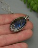 wisiory Wisiorek niebieski labradoryt wire wrapping 2