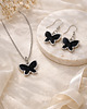 komplet biżuterii Czarny Motyl - Naszyjnik + Kolczyki 1
