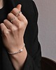 bransoletki srebrne Srebrna bransoletka z kulkami i naturalną perłą, delikatna minimalistyczna 2