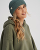 czapki damskie Krótka czapka prążkowana zielona 1
