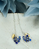 kolczyki srebrne Lapis lazuli, srebro 925, długie kolczyki, gronka, ręcznie robione 1