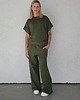 komplety damskie Chiara oversizowy komplet bezrękawnik i spodnie wide leg Khaki 3