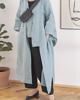 sukienki maxi damskie Lniane kimono long 100% LEN 1
