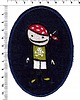 naszywki na ubrania Naszywka naprasowanka CHŁOPIEC PIRAT ŁATA termoprzylepna haft 8,4x11,7cm 1